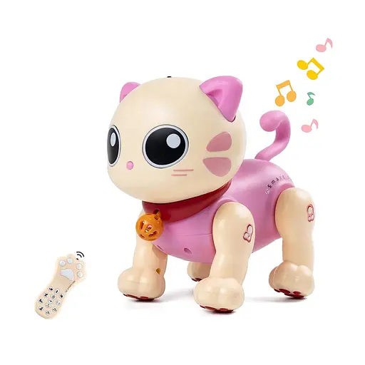 Тварина інтерактивна кіт 15 см, ходить, звук, світло, на батарейках, 23.5x21.5x14 см