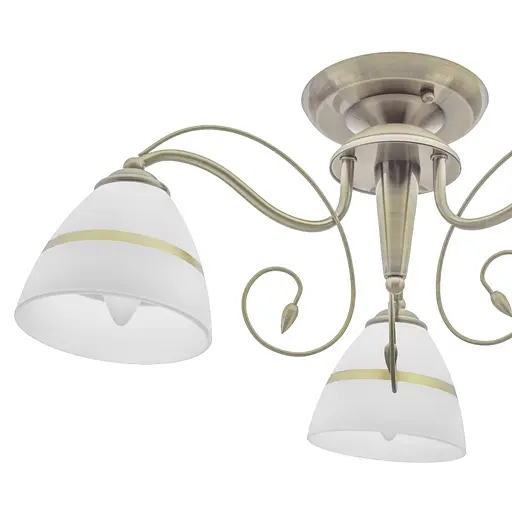 Люстра стельова Brille класична в зал E27 60W BZ (LK-598C/3) - фото 2