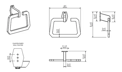 Тримач для рушника Sonia Luce dark eighties 182572 - фото 2