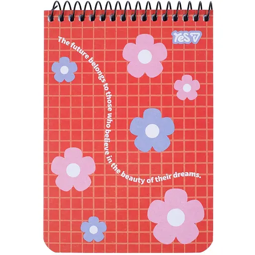 Зошит для записів Yes Smiley and Flowers А6 в клітинку 80 аркушів (152295)