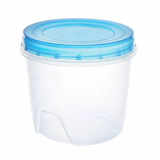 Пластиковые контейнеры для еды круглые PP 1 л с закручивающейся крышкой – набор 5 шт 88323 - фото 1