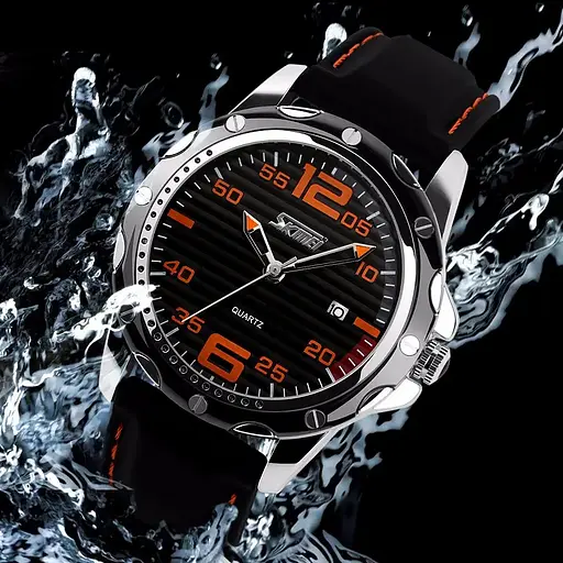 Чоловічий наручний годинник Skmei Robby Steel 0992S (Чорний) - фото 2