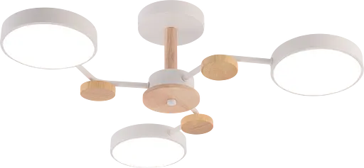 Потолочный светильник XI3310-3 Білий+Дерево - фото 2