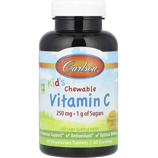 Вітаміни Carlson Laboratories Carlson For Kids Chewable Vitamin C 60 tabs (1086-2023-10-4563) - фото 1