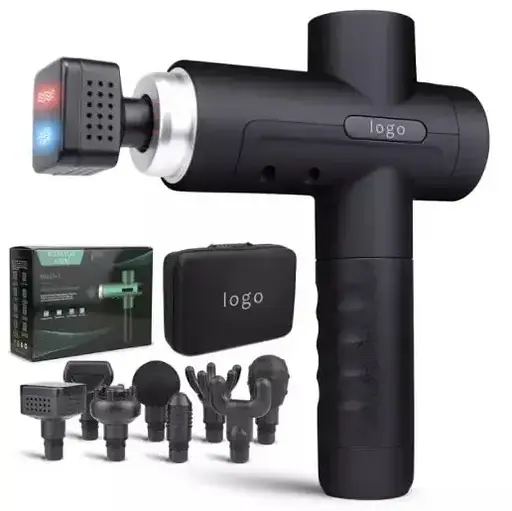 Ударний перкусійний масажер Massage Gun MG03-T (8 насадок + кейс) 2600 мАг 30 режимів - фото 3