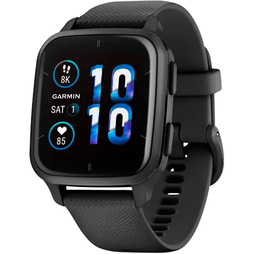 Смарт-часы Garmin Venu Sq 2 Music Edition Slate Aluminium Bezel with Black Case and Silicone Band (010-02700-10) [78785]