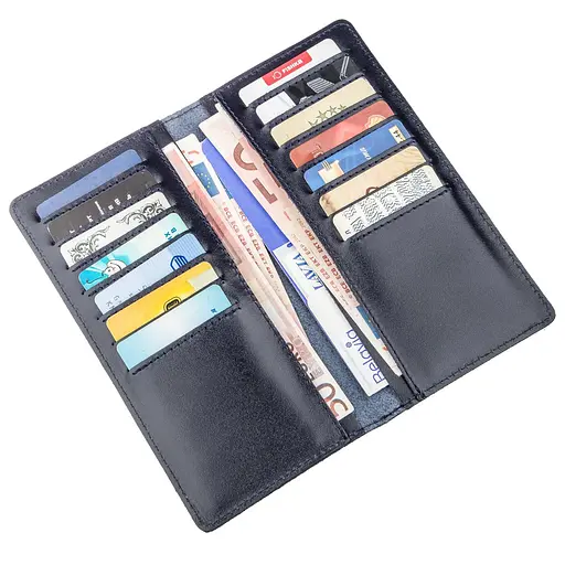 Кожаный портмоне Shvigel 18х9х1 см acs0016025 - фото 3