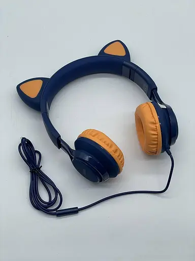 Проводные накладные наушники Hoco W36, 3.5mm, 1.2m, Синий - фото 5