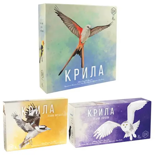 Настольная игра Ігромаг Крылья с дополнениями Птицы Европы + Птицы Океании (укр.) (STM910+2) - фото 1