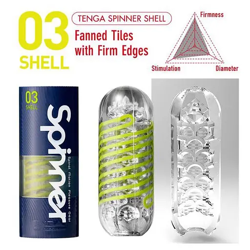 Мастурбатор Tenga Spinner Shell зелений - фото 6