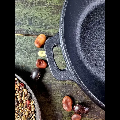 Сковорода чугунная с литыми ручками Maysternya Ø16 см подходит для индукционных плит Черный 88250 - фото 8