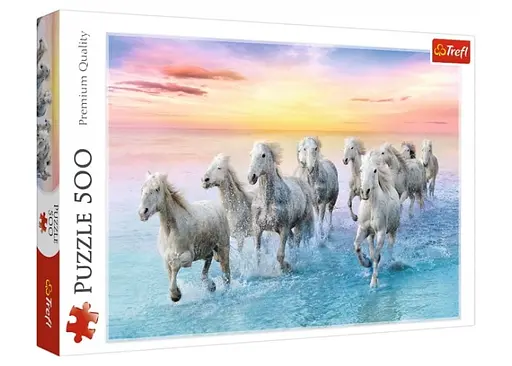 Пазл Trefl Белые лошади в галопе 500 эл. (37289) - фото 2