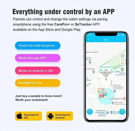 Смарт годинник-телефон дитячі LT31E з камерою WI-FI GPS SIM-карта Black (18321) - фото 8