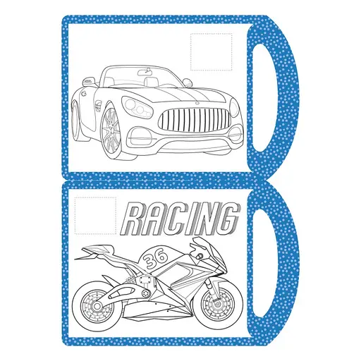 Детская раскраска Авто-Мото РМ-68-05, 16 наклеек - фото 2