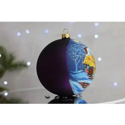 Ялинкова прикраса Санта Шоп Ніч в українському селі скло (4820001112368) - фото 3