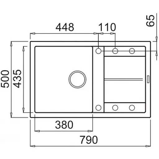 Кухонна мийка Elleci Unico 300 nero 40 - фото 7