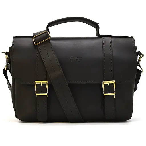 Чоловіча шкіряна сумка TARWA 32х25х7 см sum0025452 - фото 7