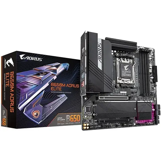 Материнская плата Gigabyte B650M Aorus Elite Socket AM5 - фото 2