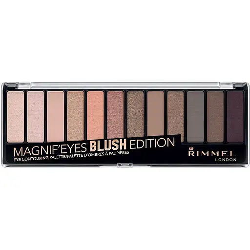 Палетка теней для век Rimmel Magnif'eyes Eye Countouring Palette, тон 002 (Blush), 14,16 г (8000019011859) - фото 1