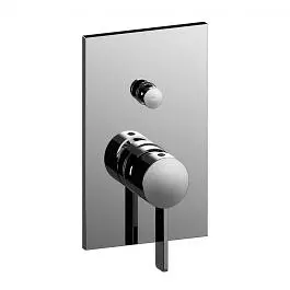 Смеситель для душа Paffoni Rock с металлической накладкой chrome RO015CR/M, Хром - фото 1