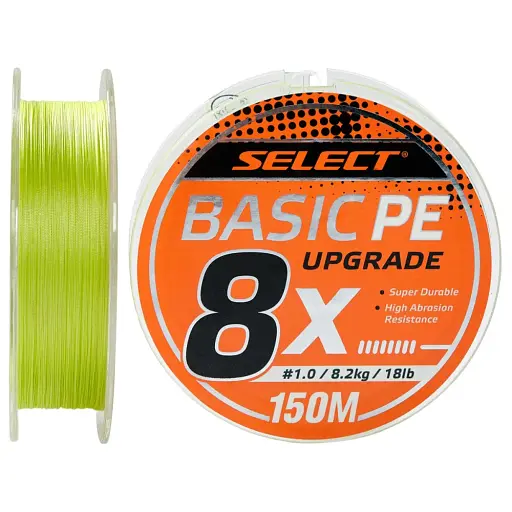 Шнур Select Basic PE 8X Light Green 150 м 1.5/0.18 мм 22 lb/10 кг