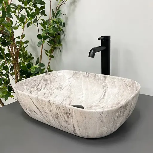 Умивальник VBI Ravenna stone matt накладний VBI-011217, Сірий - фото 1