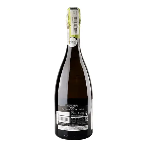Вино игристое La Tordera Prosecco Valdobbiadene Superiore Brunei Spumante Brut белое брют 11.5% 0.75 л (1030) - фото 3
