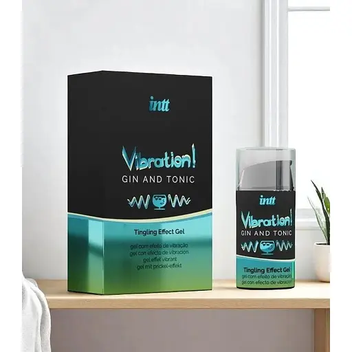 Жидкий вибратор Intt Vibration Gin Tonic 15 мл с ароматом джина и тоника действует до 30 минут - фото 2