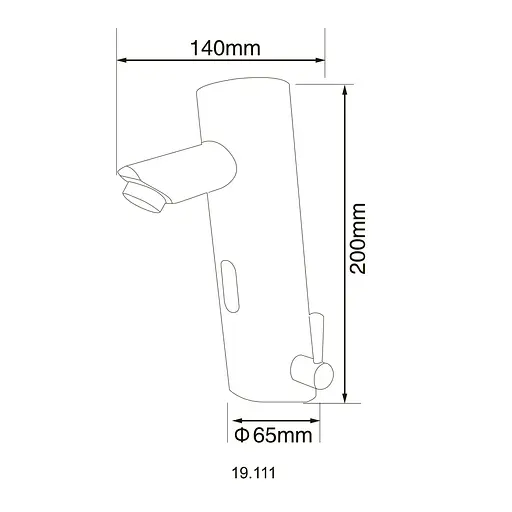 Змішувач сенсорний для умивальника HOTEC 19.111-DC/AC - фото 4