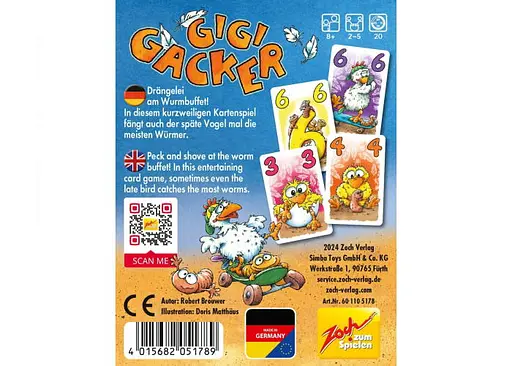 Настольная игра Zoch Джиджи Шутник. Карточная игра (Gigi Gacker – Das Kartenspiel) (англ.) (601105178) - фото 2
