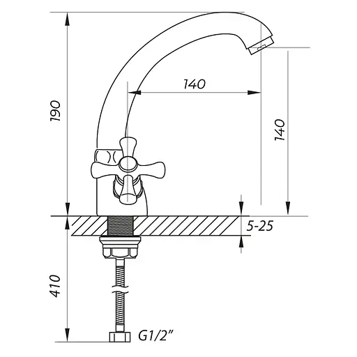 Змішувач для умивальника Zerix TMC 722 ZX3060 Хром - фото 2