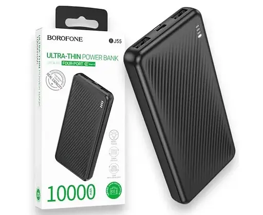 Універсальна зарядна батарея Borofone BJ55 10000mAh Graceful (Чорний) - фото 4