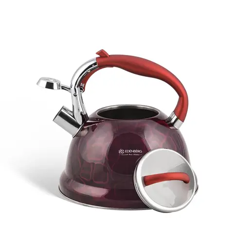 Чайник з нержавіючої сталі 3.0 л для індукційної плити Edenberg EB-1910 червоний - фото 2