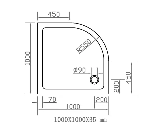 Душовий піддон Eger 100x100см SMC 599-1010R - фото 4