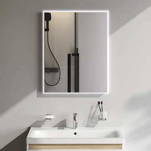 Зеркало с интерьерной Led подсветкой Am.Pm X-Joy сенсорное 55 см белый M85MOX10551WG38, Белый - фото 3