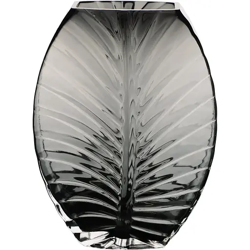 Ваза для цветов Viva Leaf стеклянная 25 см дымчато-серая (A060205)