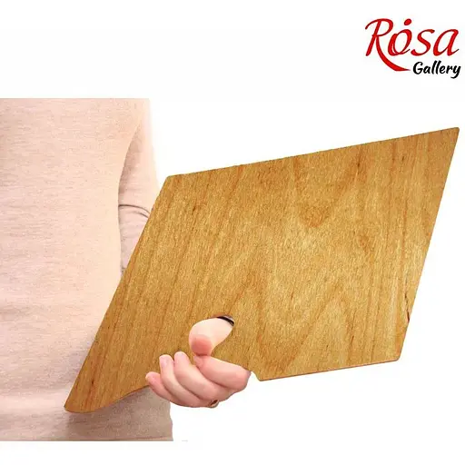 Палитра Rosa Gallery деревянная прямоугольная эргономичная промасленная 25x35 см - фото 2