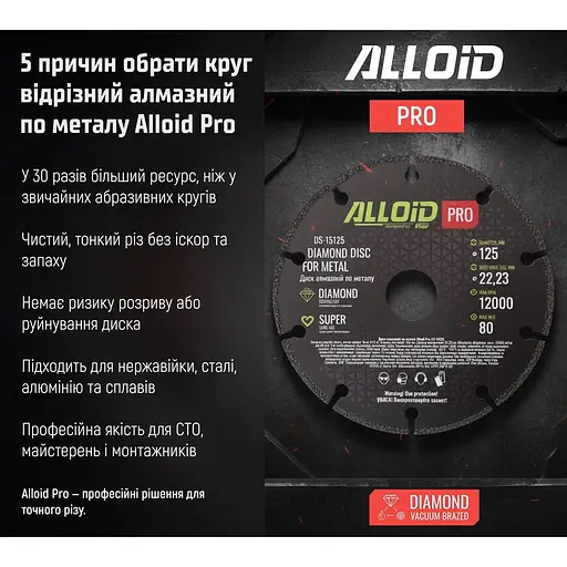 Диск алмазний по металу Alloid Building Tools 125 мм (DS-15125) - фото 8