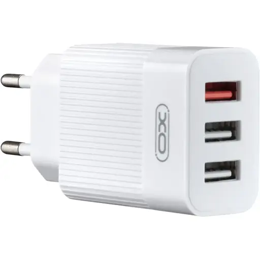 Сетевое зарядное устройство для XO L72 EU QC3.0 + 2.1A 3USB charger Белый - фото 1