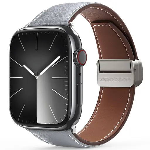 Ремешок Dux Ducis Genuine Leather для Apple Watch 42(ser.1-3)/44/45/46/49mm Grey