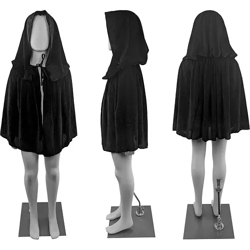 Плащ Черный бархат короткий - фото 8