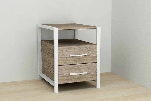 Тумба універсальна Ferrum-decor Вів'єн 2/2 50x41x40 білий ДСП Дуб Сонома Трюфель 16мм (FRD-104164)