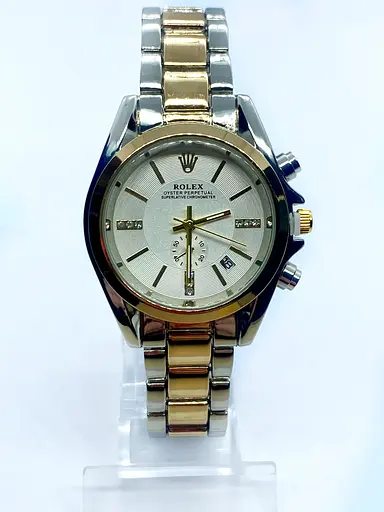 Наручний годинник жіночий No Brand Rolex Золотисто-срібний (IBW900SYO) - фото 2