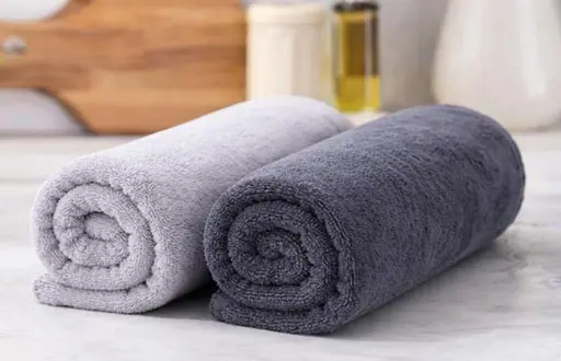 Банні рушники комплект 10 шт. 140 x 70 см HD-1-96 м'який рушник із бавовни для душу бані сауни Сірі різні кольори - фото 3