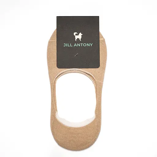 Бесшовные дышащие следы с силиконом ORGANIC cotton JILL ANTONY 38-40 women's арт. 31001 38-40, Хлопок, Бежевый (телесный) - фото 3