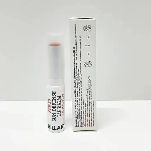 Сонцезахисний бальзам для губ Кавун SPF 30 Sun Defense Lip Balm Watermelon SPF 30 Hillary 3 г - фото 2