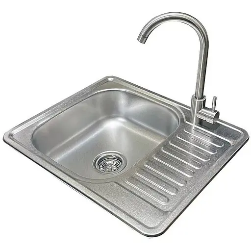 Комплект мийка + змішувач Romzha Sims Textura (A) - фото 1