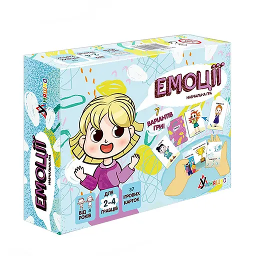 Настільна гра "Емоції" УМНЯШКА 2262-UM 37 карток, 7 варіантів гри - фото 1