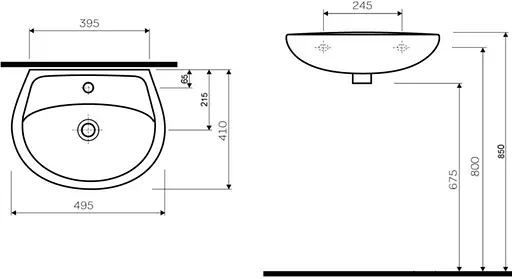 Раковина Kolo Idol 50x41 M1115000U - фото 2