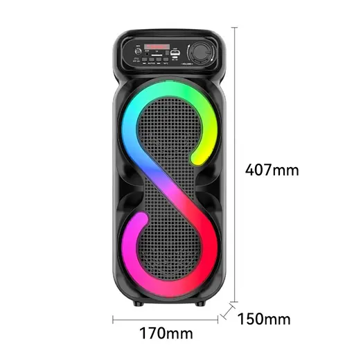 Портативна Bluetooth-колонка SING-E ZQS4270M з потужним звуком та акумулятором 20 Вт Чорний - фото 2